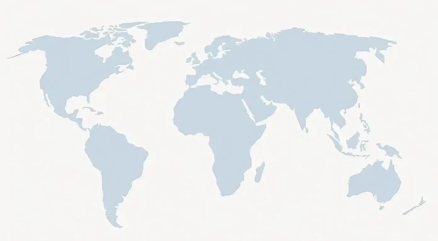 A map of the world with all continents in it.